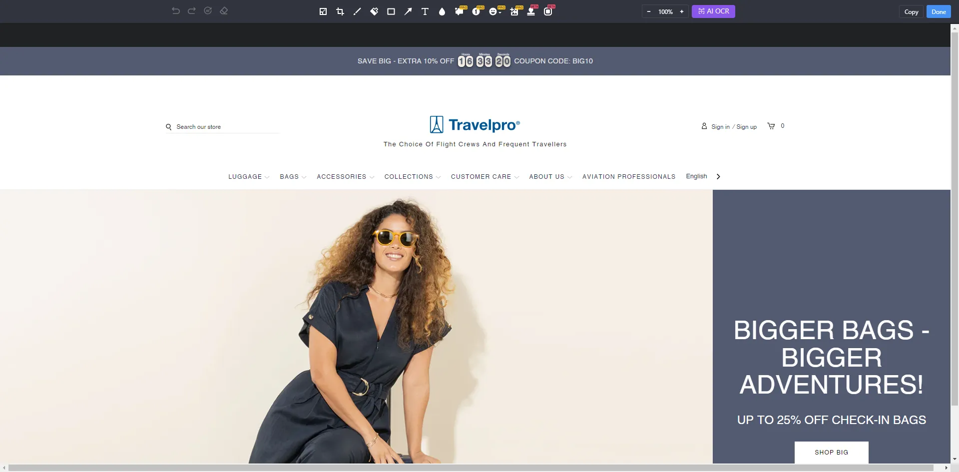 Travelpro Home Page